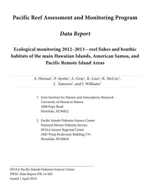 Pacific Reef Assessment and Monitoring Program Data Report
