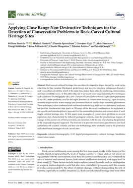 Applying Close Range Non-Destructive Techniques for the Detection of Conservation Problems in Rock-Carved Cultural Heritage Sites