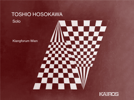 TOSHIO HOSOKAWA — Solo