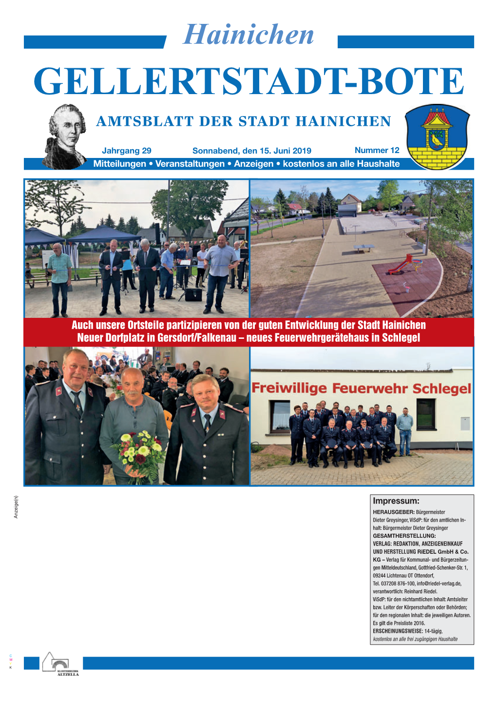 Gellertstadt-Bote Amtsblatt Der Stadt Hainichen