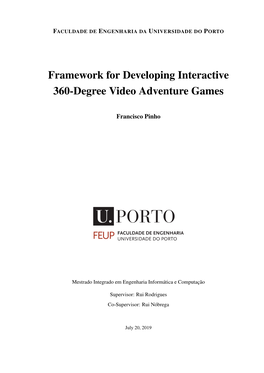Framework for Developing Interactive 360-Degree Video Adventure Games