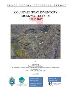 North Peace Goat Inventory 2014