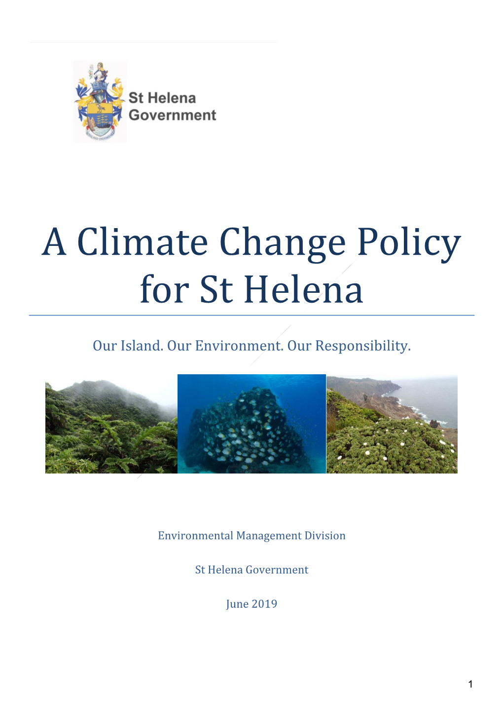 A Climate Change Policy for St Helena