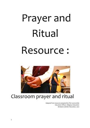 Classroom Prayer and Ritual