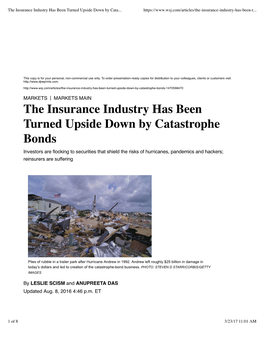 The Insurance Industry Has Been Turned Upside Down by Cata