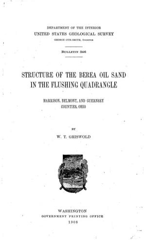 Structure of the Berea Oil Sand in the Flushing Quadrangle