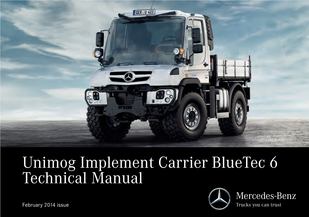 Unimog Implement Carrier Bluetec 6 Technical Manual