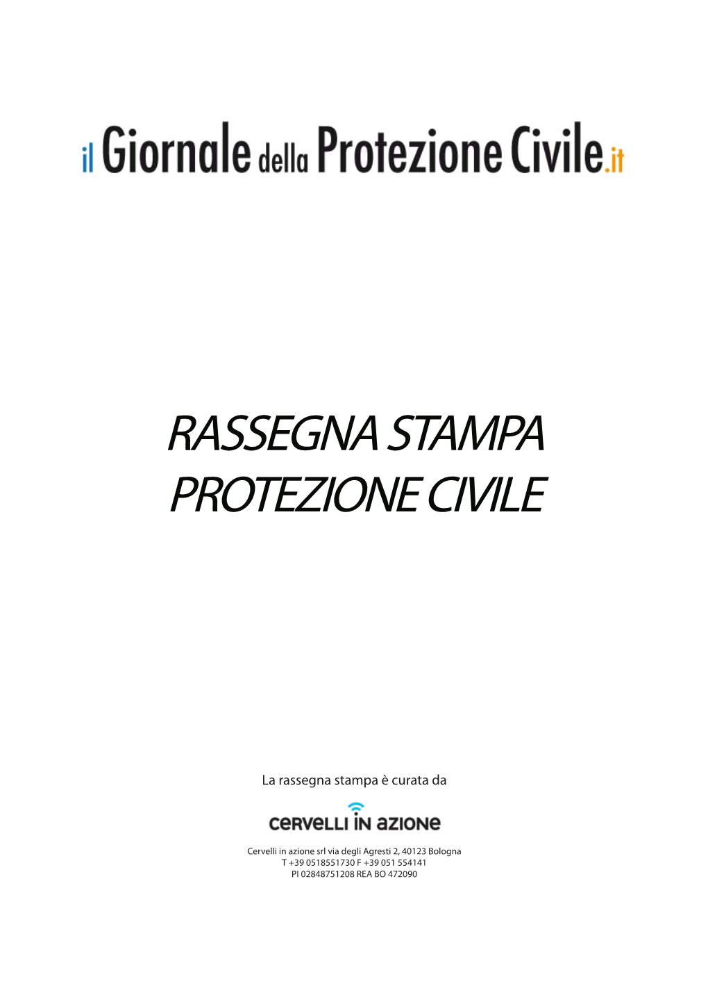 Rassegna Stampa Protezione Civile