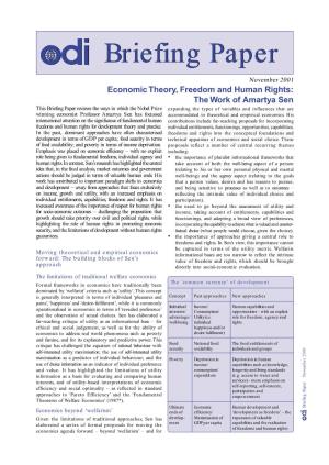 Economic Theory, Freedom and Human Rights
