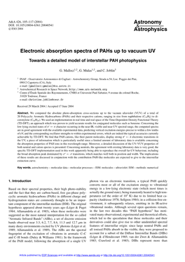 Electronic Absorption Spectra of Pahs up to Vacuum UV