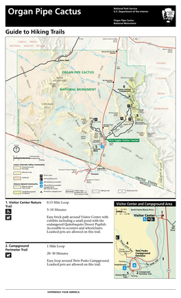 Guide to Hiking Trails at Organ Pipe Cactus National Monument