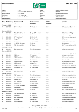 Dfbnet - Spielplan 24.07.2021 17:41