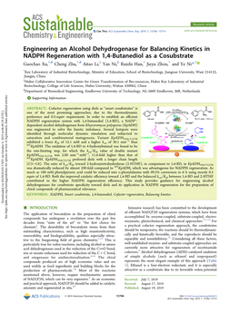 Engineering an Alcohol Dehydrogenase for Balancing