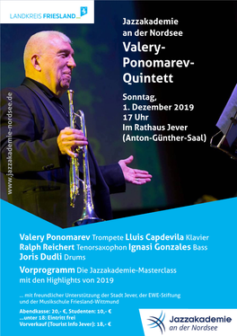 Valery- Ponomarev- Quintett Sonntag, 1