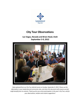 City Tour Observations