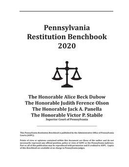 ‌Restitution Benchbook 2020
