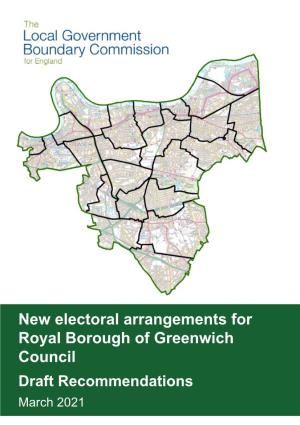 New Electoral Arrangements for Royal Borough of Greenwich Council