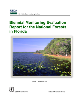 Biennial Monitoring Evaluation Report for the National Forests in Florida