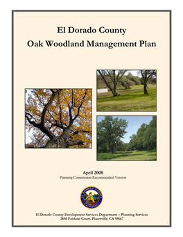 El Dorado County Oak Woodland Management Plan