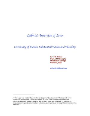 Leibniz's Inversion of Zeno