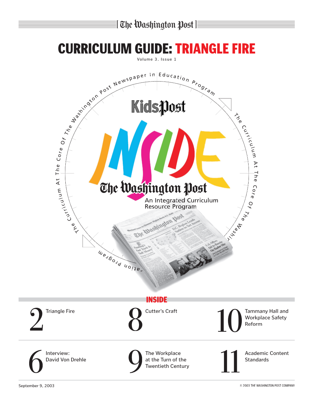 CURRICULUM GUIDE: TRIANGLE FIRE Volume 3, Issue 1