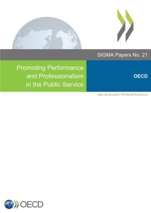 Promoting Performance and Professionalism in the Public Service