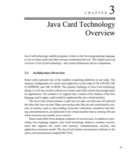 Java Card Technology Overview