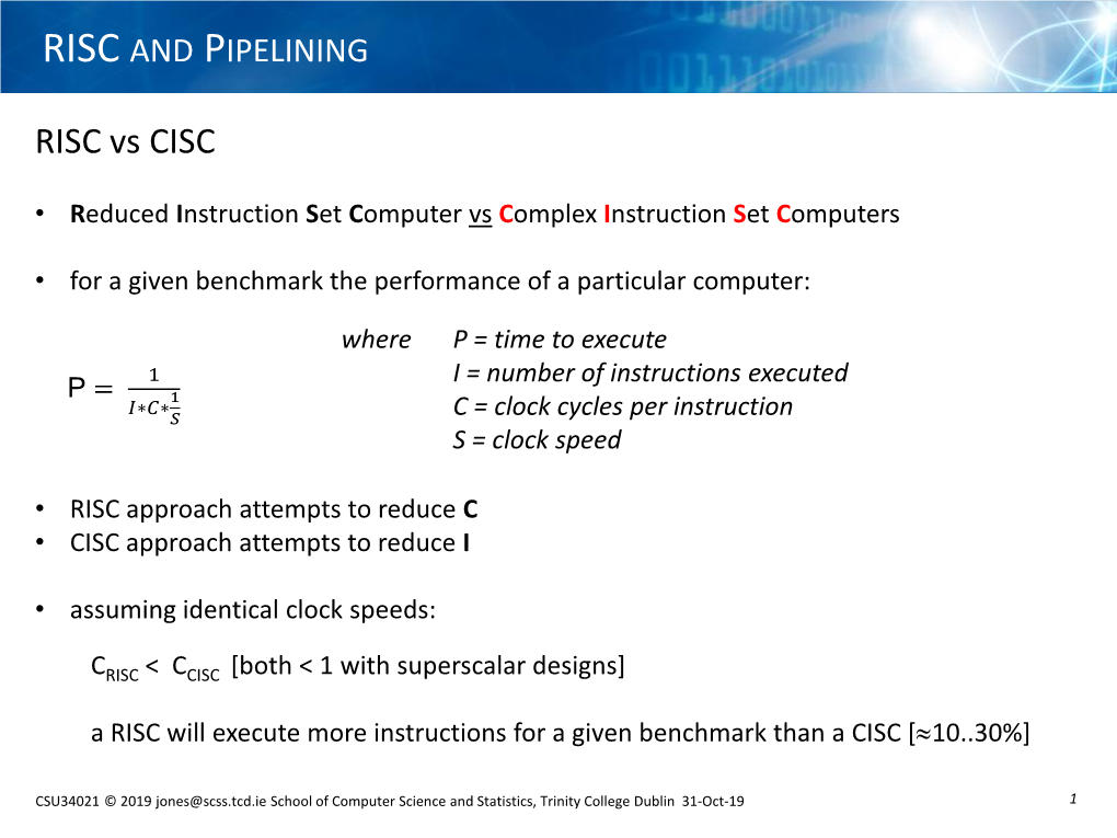 RISC + Pipelines.Pdf