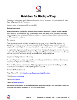 Guidelines for Display of Flags