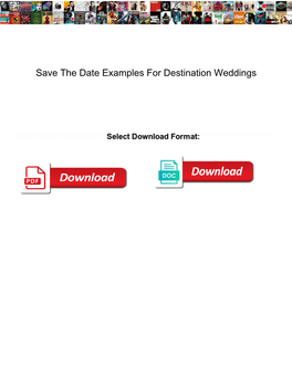 Save the Date Examples for Destination Weddings