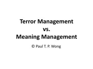 Terror Management Vs