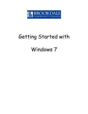 GETTING STARTED with WINDOWS 7 Index