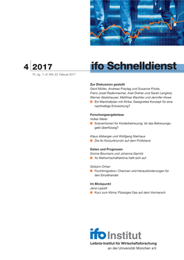Ifo Schnelldienst 04/2017