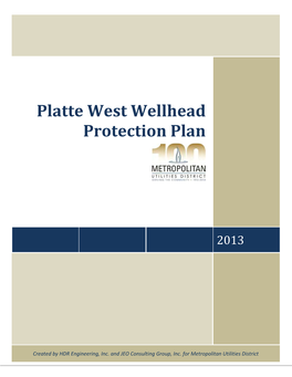 Platte West Wellhead Protection Plan