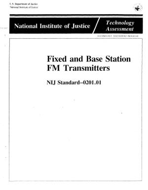 Fixed and Base Station FM Transmitters: NIJ Standard-0201.01