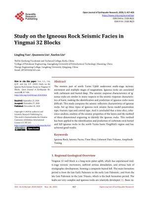 Study on the Igneous Rock Seismic Facies in Yingmai 32 Blocks