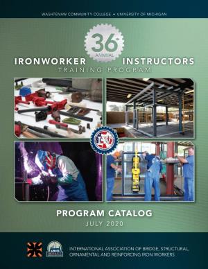 Ironworker Instructors Program Catalog