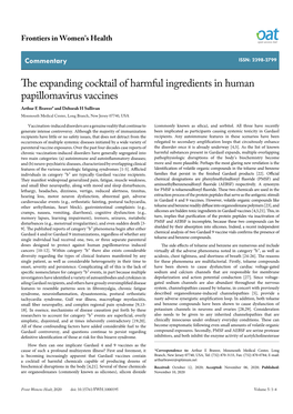 The Expanding Cocktail of Harmful Ingredients in Human