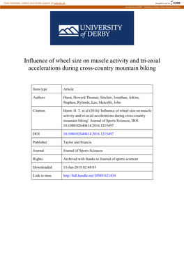 Influence of Wheel Size on Muscle Activity and Tri-Axial Accelerations During Cross-Country Mountain Biking