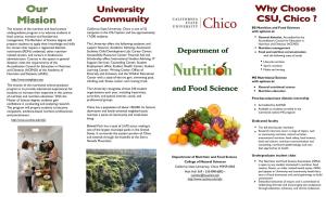 MS Nutritional Science with Options In: Post-Baccalaureate Dietetic Internship D
