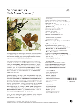 Various Artists Todo Muere Volume 5
