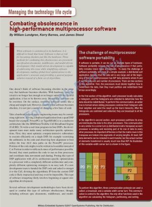 Combating Obsolescence in High-Performance Multiprocessor Software by William Lundgren, Kerry Barnes, and James Steed