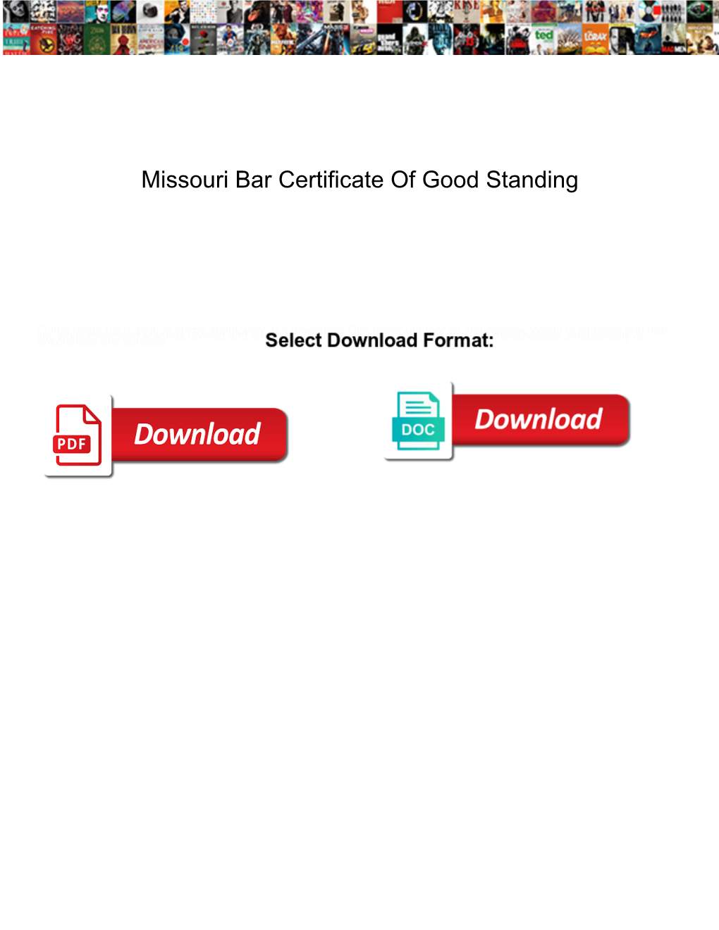 Missouri Bar Certificate of Good Standing