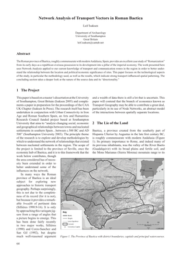 Network Analysis of Transport Vectors in Roman Baetica