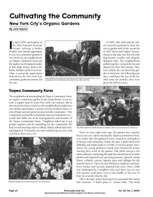 Cultivating the Community New York City’S Organic Gardens by John Kepner