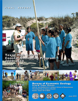 Texas High School Coastal Monitoring Program: 2009–2010