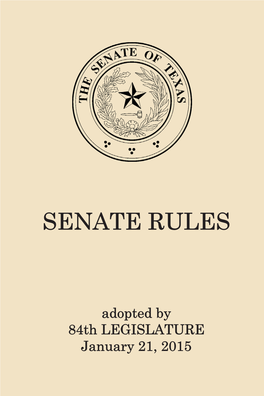 84Th Senate Rules