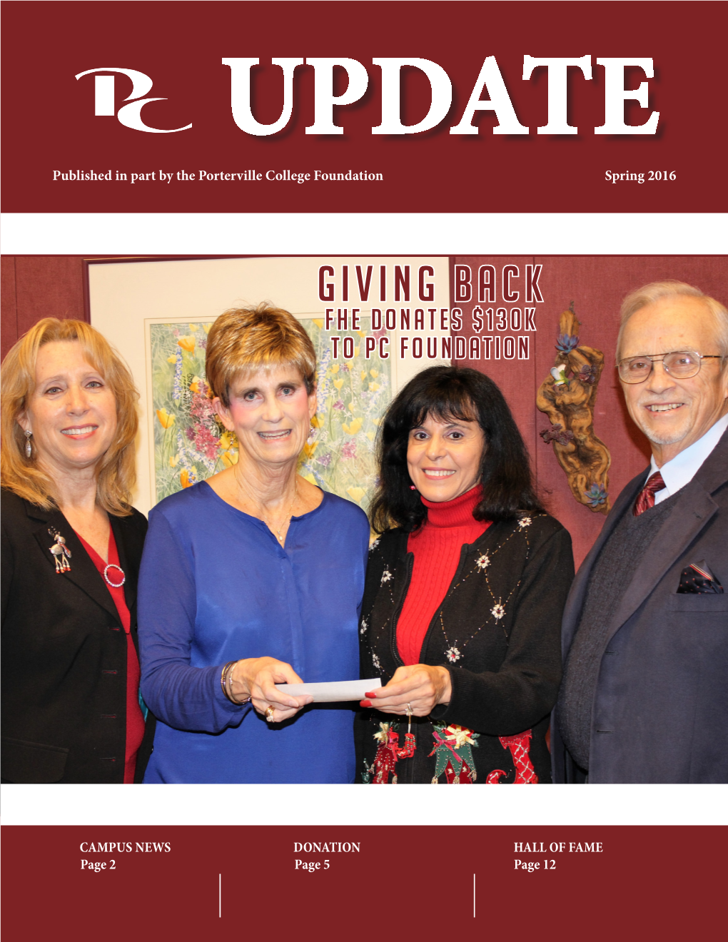 Giving Back Fhe Donates $130K to Pc Foundation