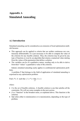 Simulated Annealing