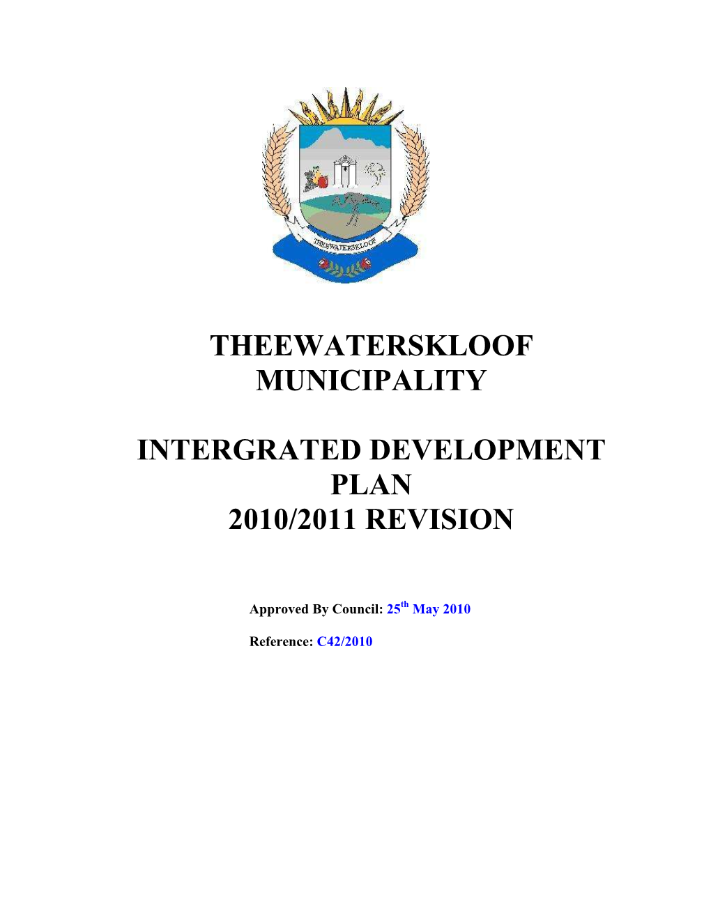 Theewaterskloof Municipality Intergrated